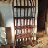 Large mid century bamboo library