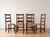 Lot de 6 chaises rustiques en bois et paille