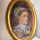 Antique Portrait Oil Painting With Wooden gilded frame 58cm x 45cm