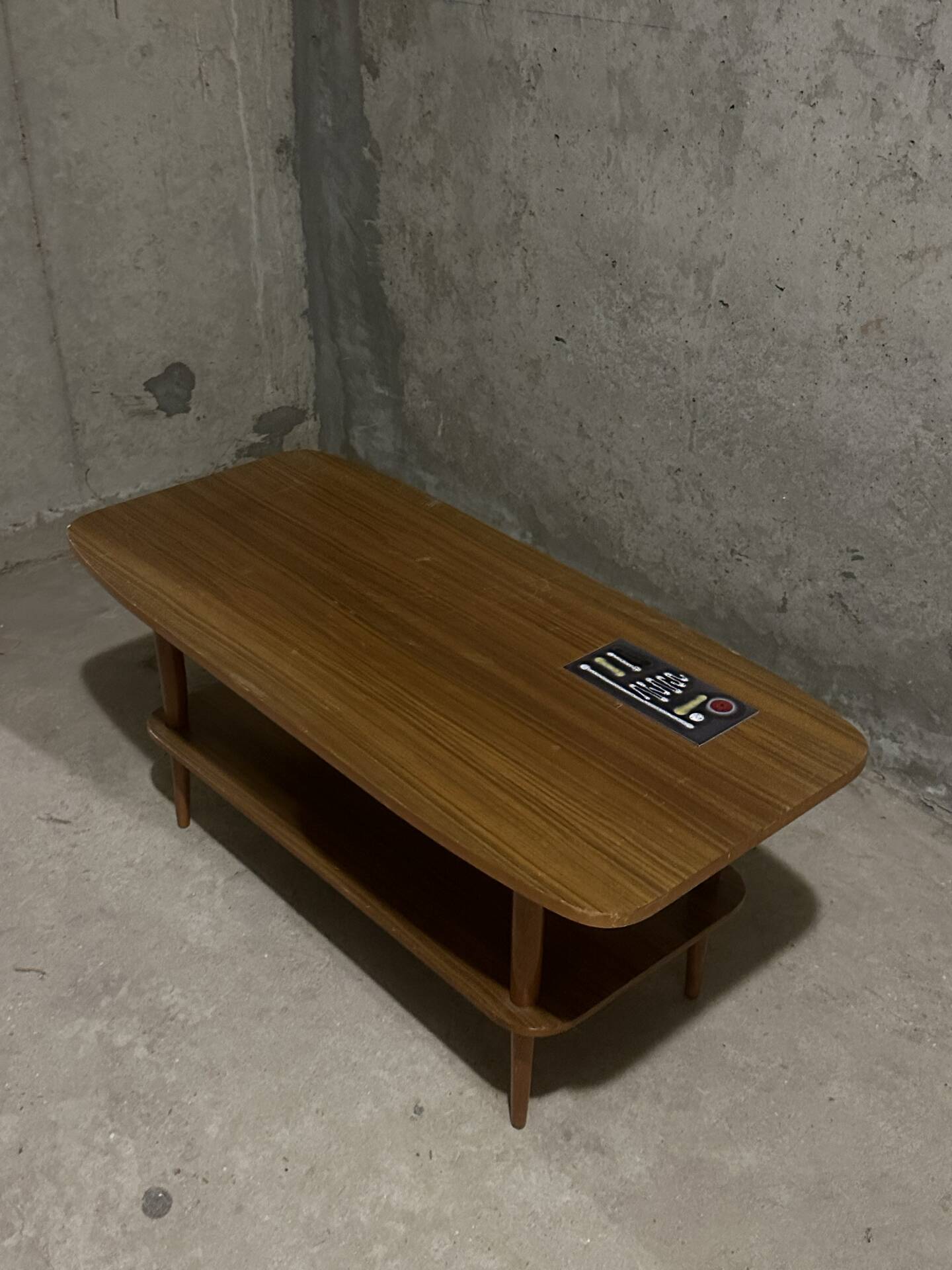 Scandinavian coffee table in teak and ceramic from the 1960s.
