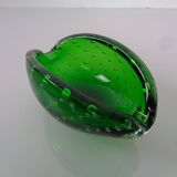 Green Sommerso Murano Glass Ashtray, Italy, 1960s
