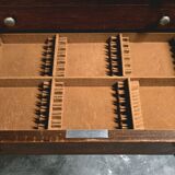 Empty silverware cabinet / vintage cutlery cabinet on tapered legs – year