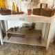 White patinated console