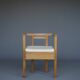 Side chair by Dutch architects in pine, 1960s.