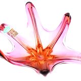 "Starfish" bowl by Murano – Fuchsia Pink & Amber – Circa 1960