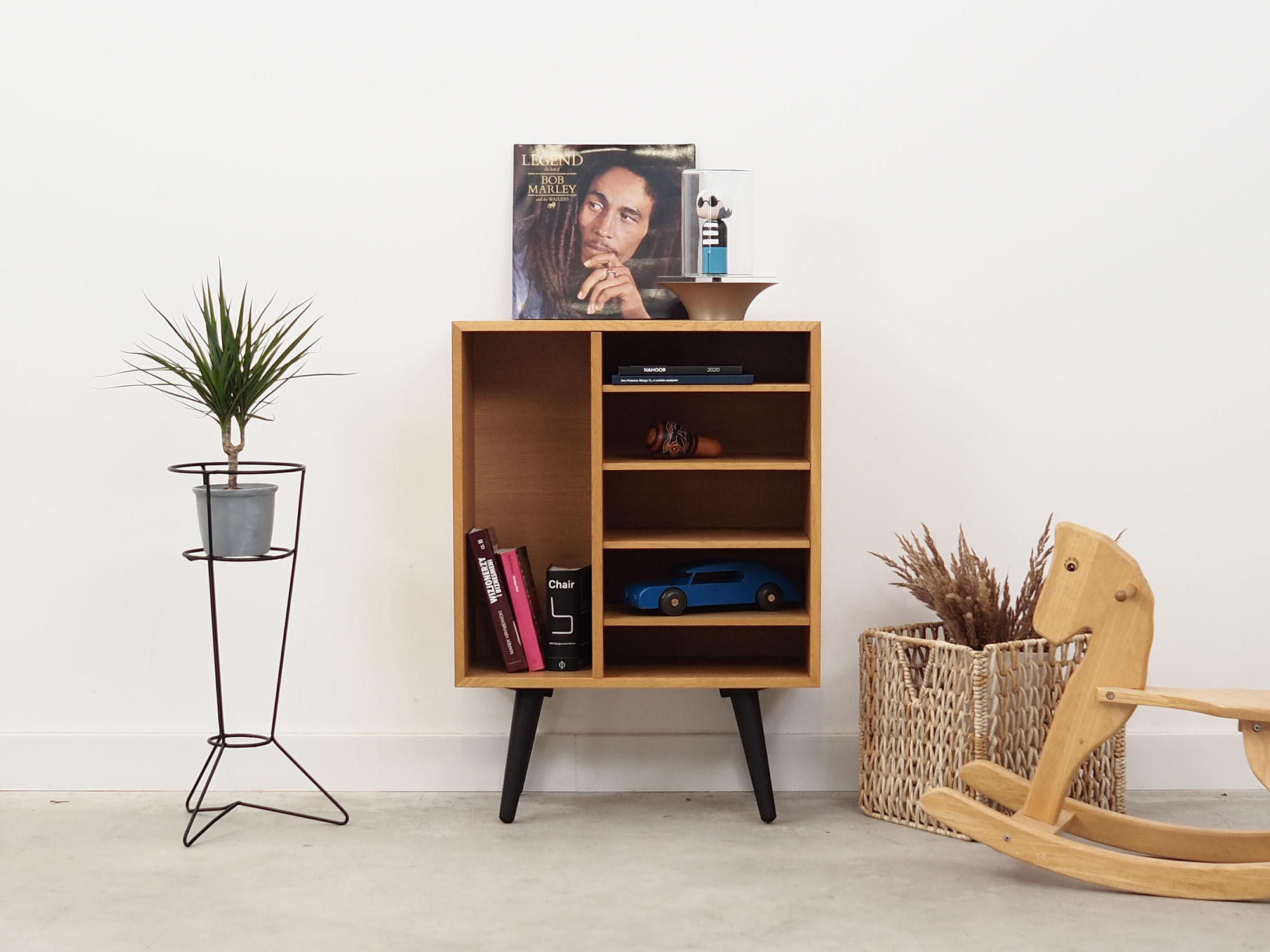 Ash bookcase, Danish design, 70's, production: Denmark