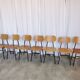 Set of 7 vintage school chairs by stol kamnik / 1970s yugoslavia / mid-cent