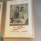 Old poster lithograph Picasso "Rare engravings" 1966