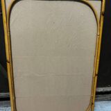 Rectangular bamboo wall mirror