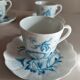 Tasses série de quatre porcelaine de Limoges Giraud
