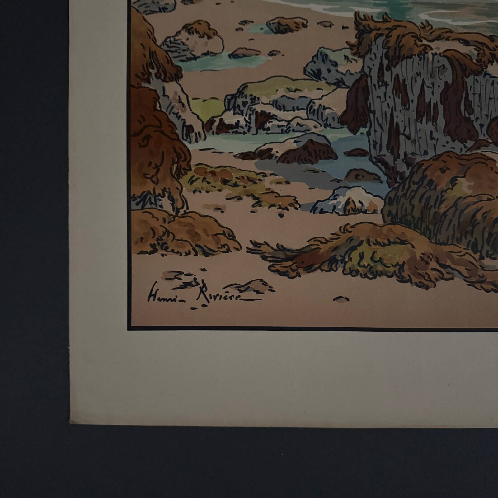 Lithograph by Henri Rivière, Aspects of Nature - The Sea