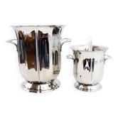 Vintage stainless steel champagne bucket and ice bucket