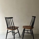 2 chaises scandinave en teck Fanett par Ilmari Tapiovaara, design 1950