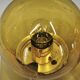 1970s Space Age Amber Glass Double Wall Lamp, Kamenický Šenov