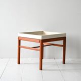 Vintage Scandinavian teak and metal planter