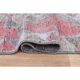 1970s Pink Turkish Handmade Wool Runner Rug, Geometric Motifs 85x328