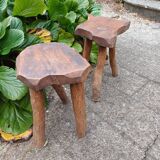 Pair of brutalist stools