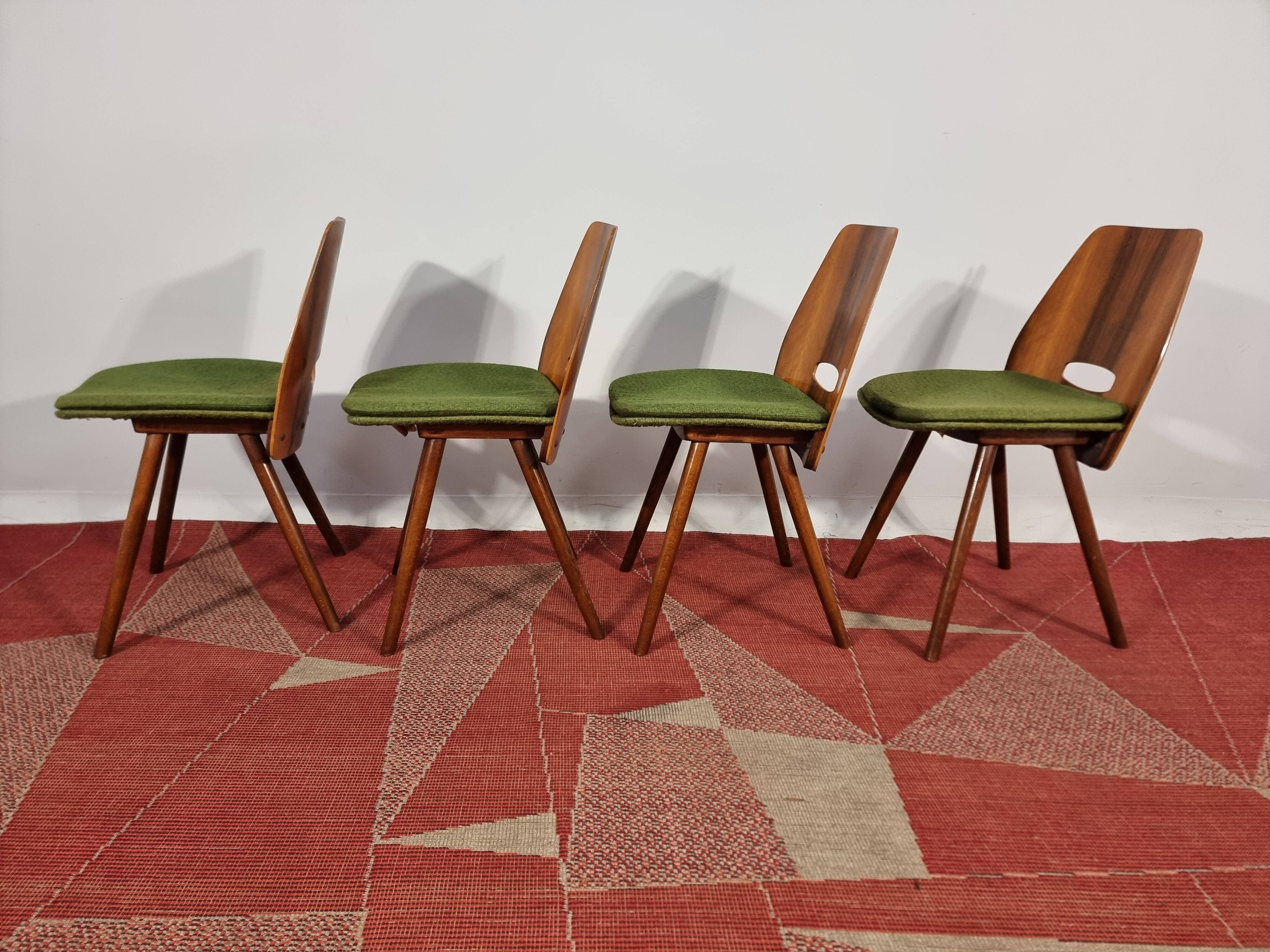 Vintage Dining Chairs 1970s, Set of 4