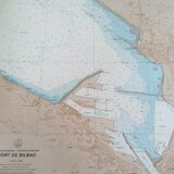 Old nautical map of Bilbao Spain
