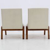 1970s Ludvik Volak Pair of Side Chairs by Drevopodnik Holesov , Czechoslovakia