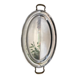 Stainless steel and pewter serving dish Jean Couzon