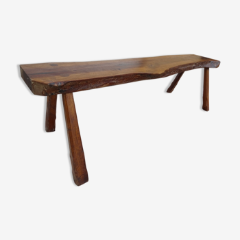 Brutalist bench in solid wood