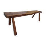 Brutalist bench in solid wood