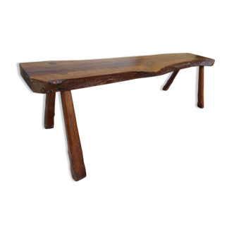 Brutalist bench in solid wood