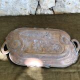 Antique art nouveau brass tray