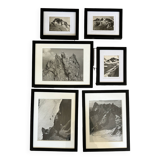 Lot de photographies et cartes postales de montagne