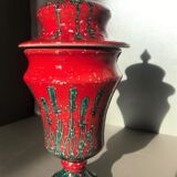 Vintage Italian ceramic lidded vase