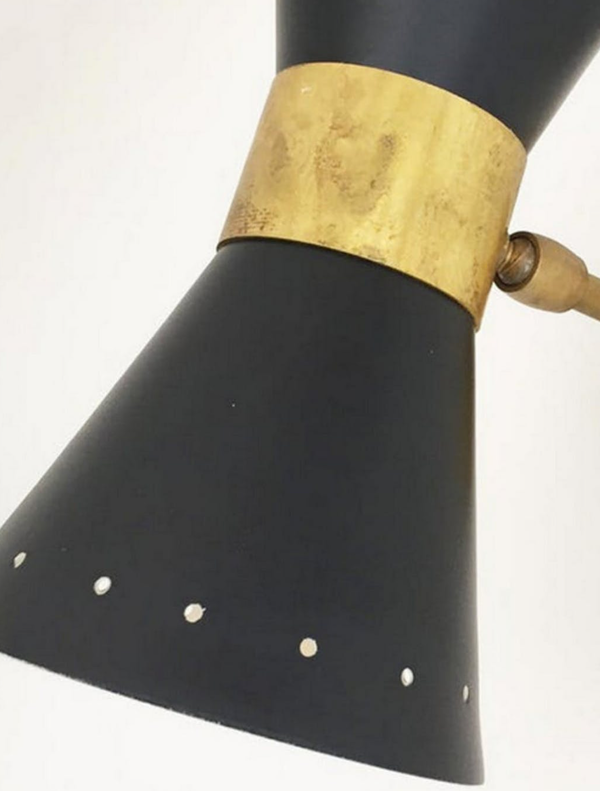 Applique murale italienne bras articulable noir