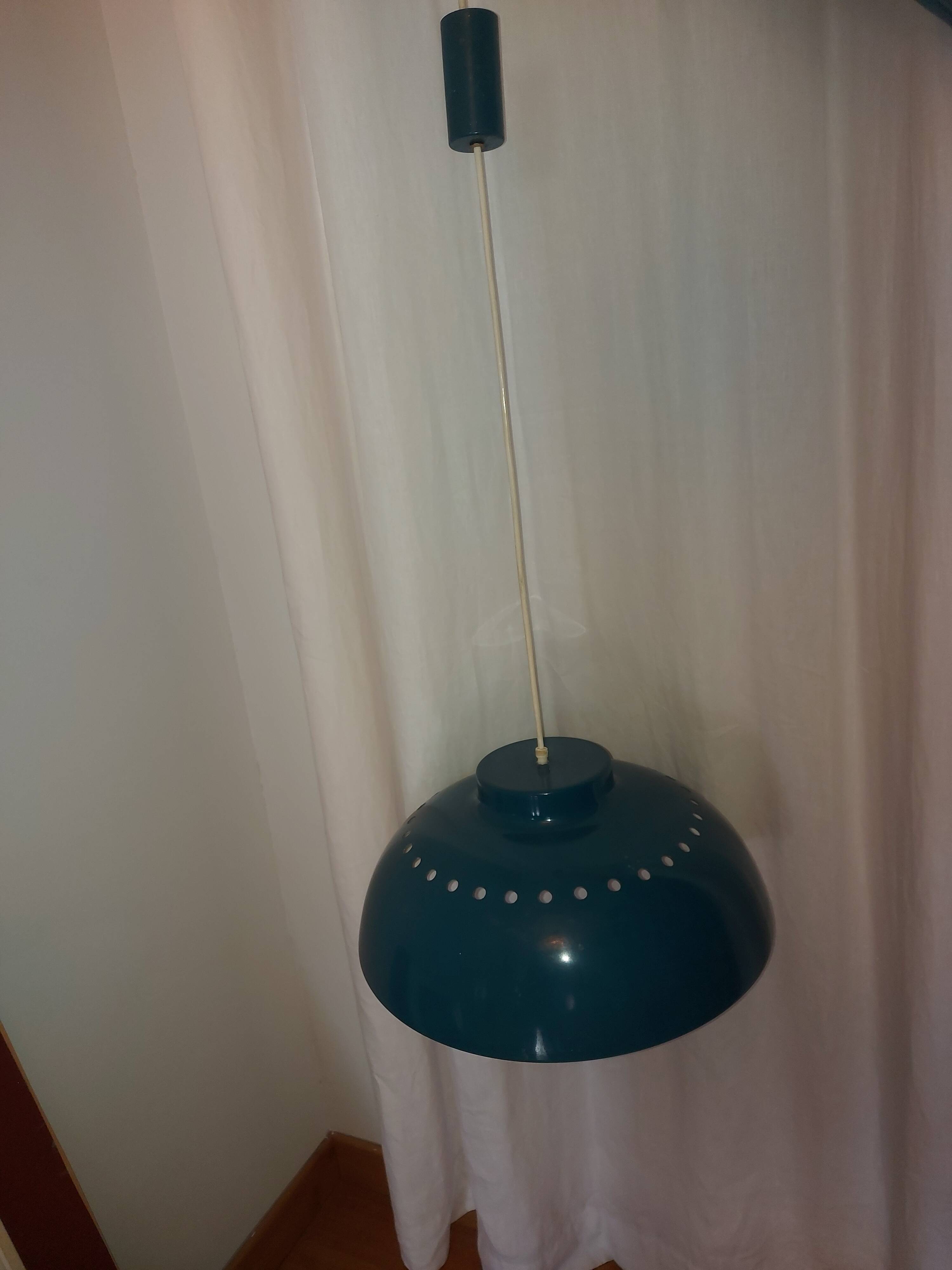 Metal pendant lamp Delmas 60's