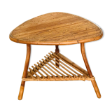 Coffee table, rattan and bamboo
