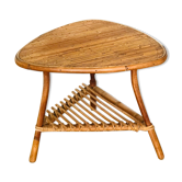 Coffee table, rattan and bamboo