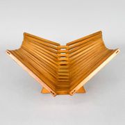 Mid Century Foldable Wooden Fruit Basket, Germany