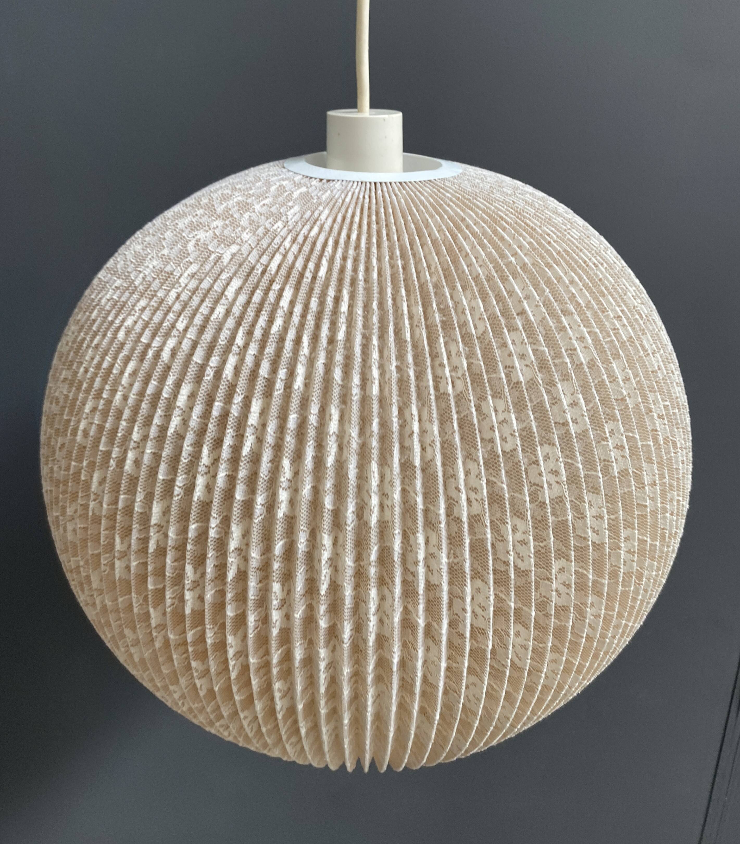 Plisee round hanging lamp 1960s