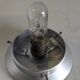 Plafonnier en bakélite et globe opaline blanc, années 50/60