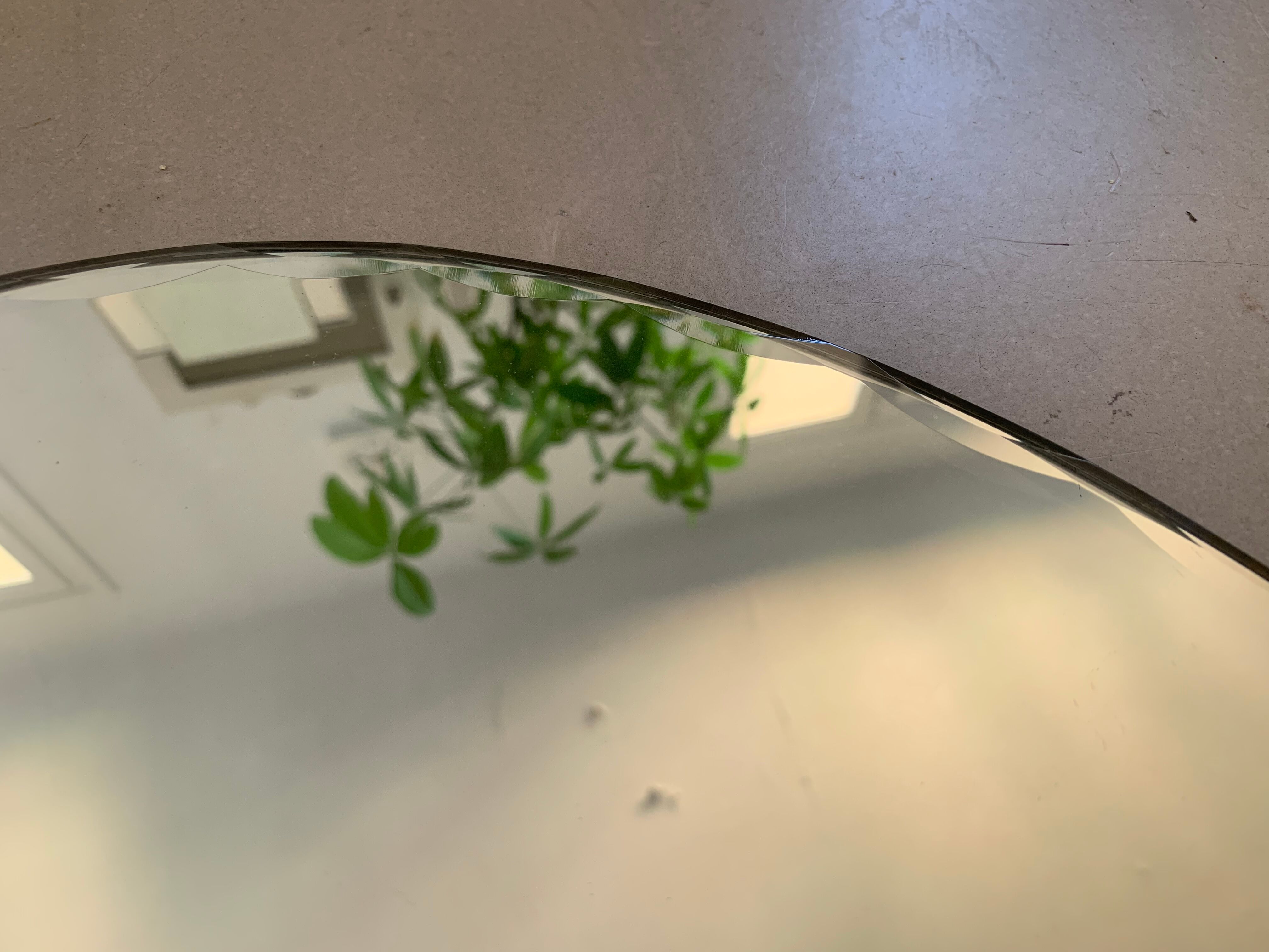 Miroir oval biseauté vintage 44x60cm