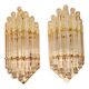 Venini wall lamps glass murano structure gold Italy 90s