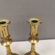 A set of vintage brass candlesticks. Denmark 1960-70s.