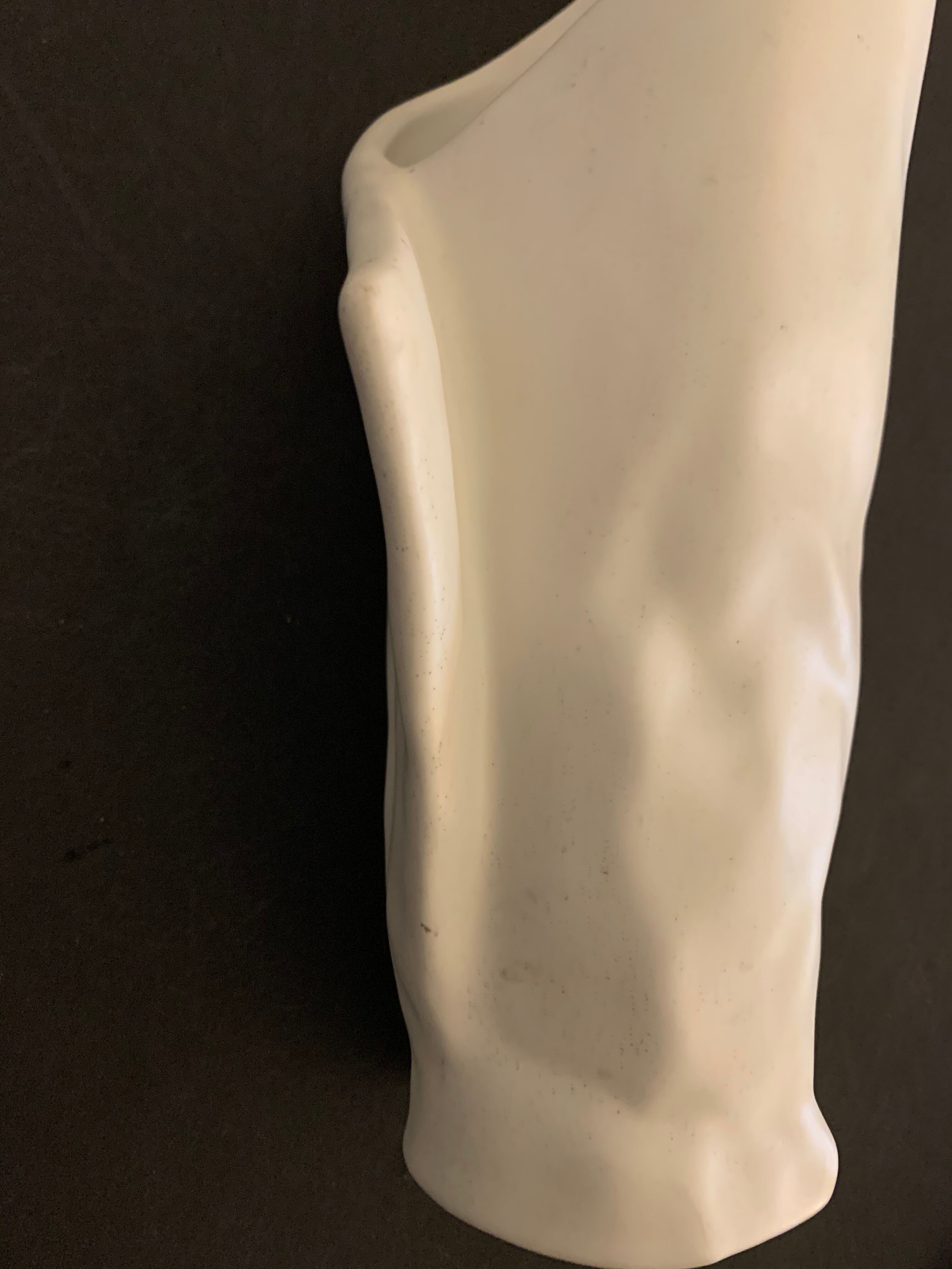 Carole Mc Nicoll white ceramic vase for Axis Design 1990