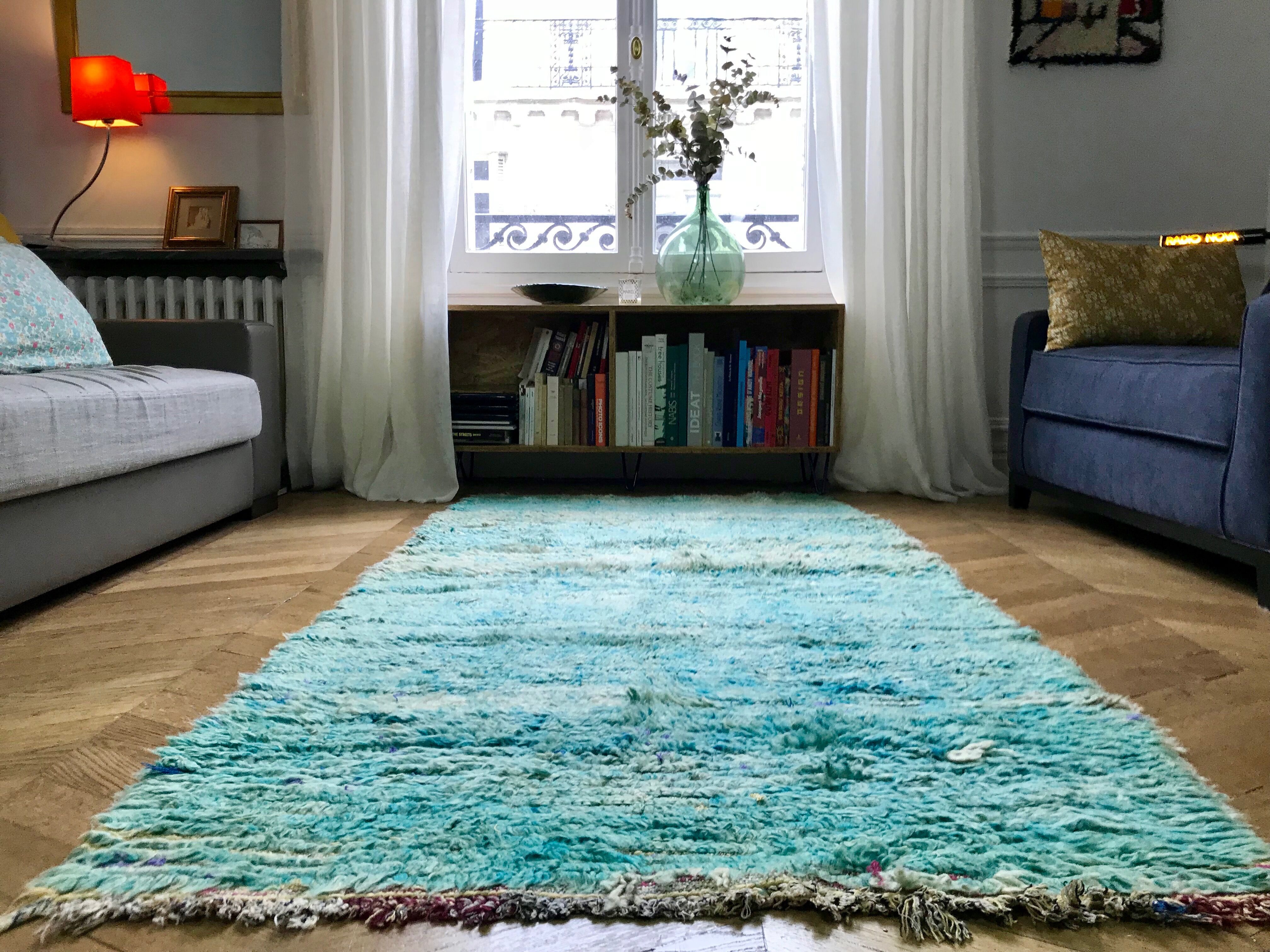 Green boujaad carpet 110x220cm