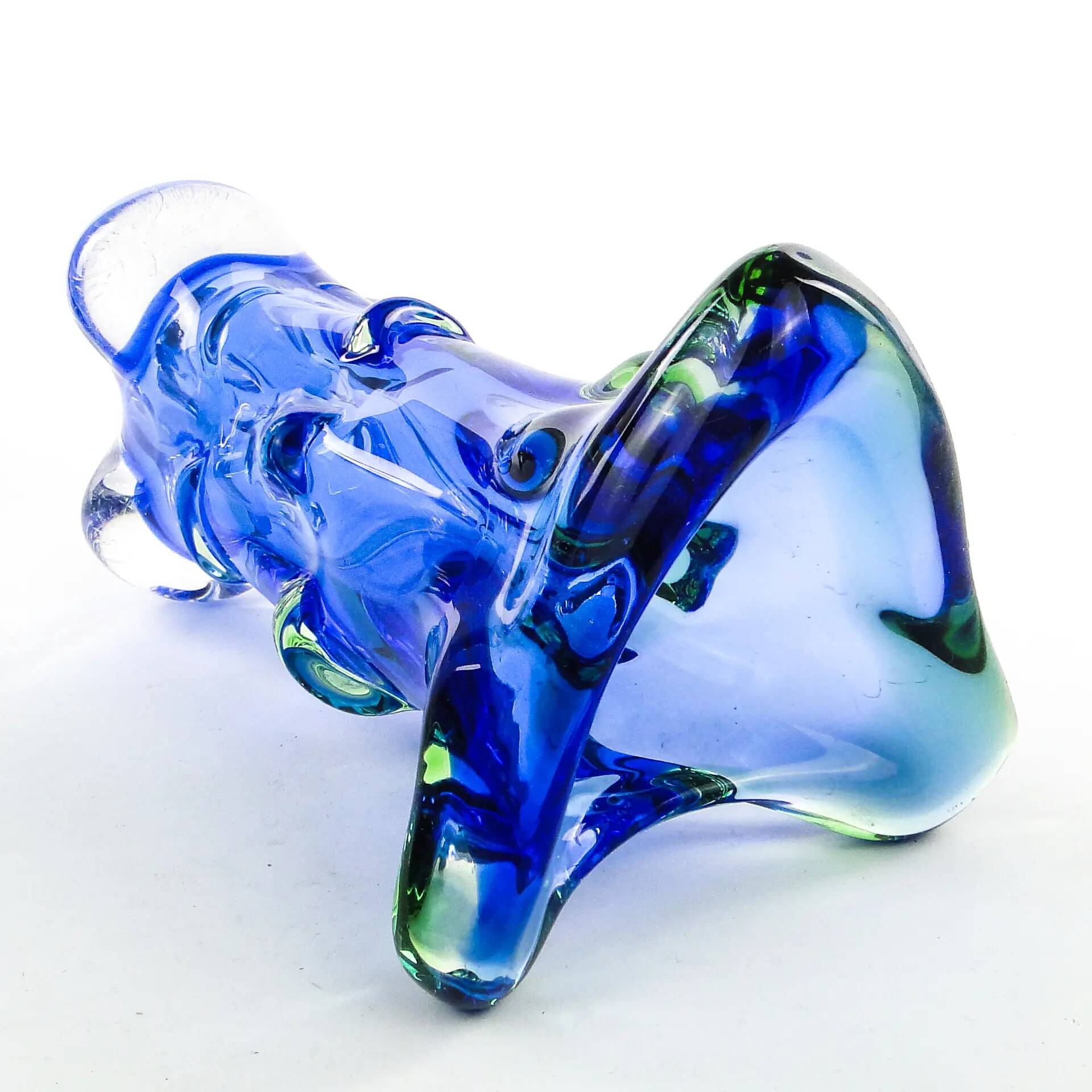 Vase moderne du milieu du siècle, en verre, conçu par J. Hospodka, Tchécoslovaquie, années 1960.
