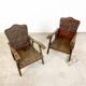 Paire de fauteuils en bois de teck sculpté Indonésie