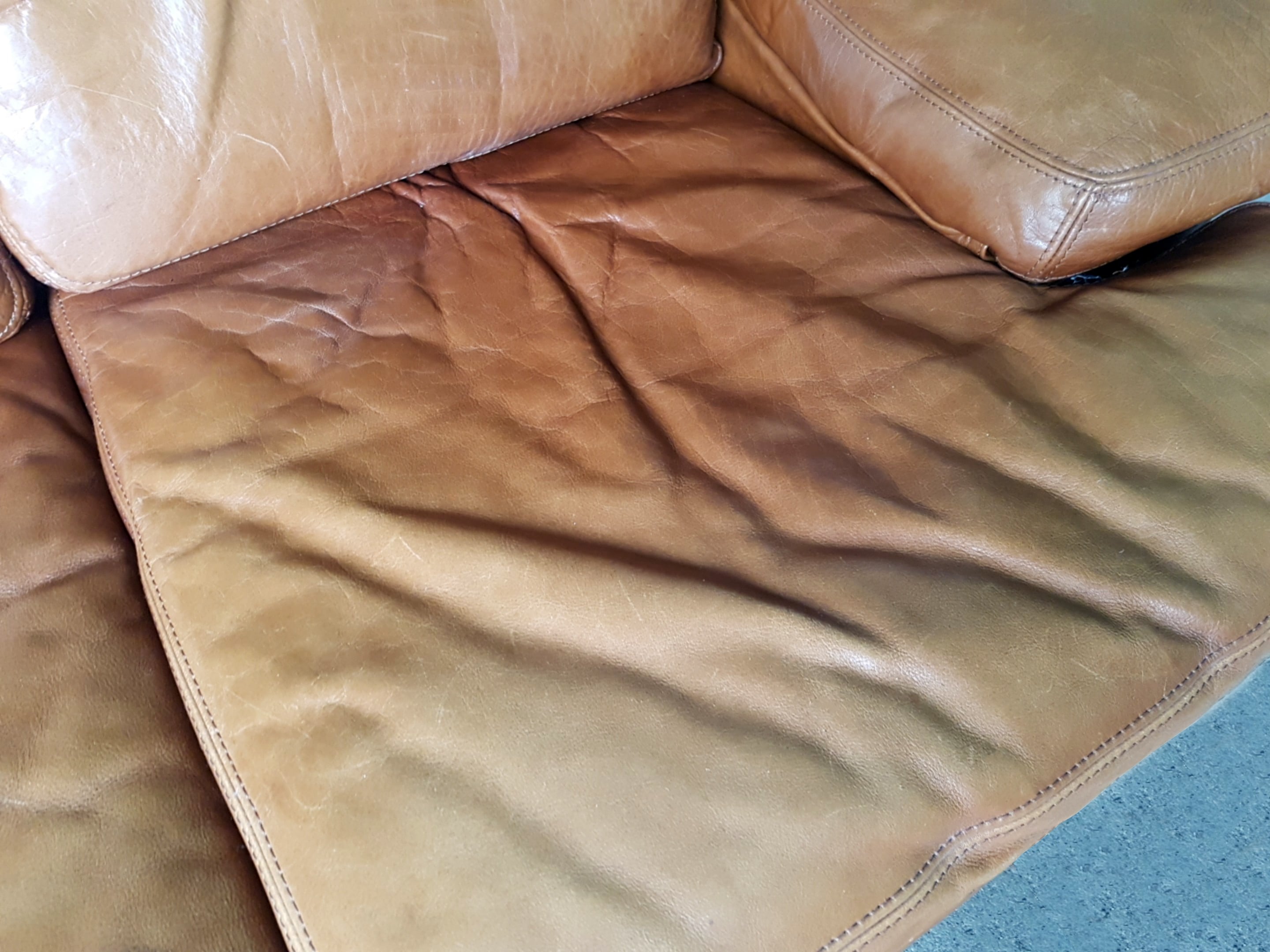 Vintage roche Bobois leather sofa