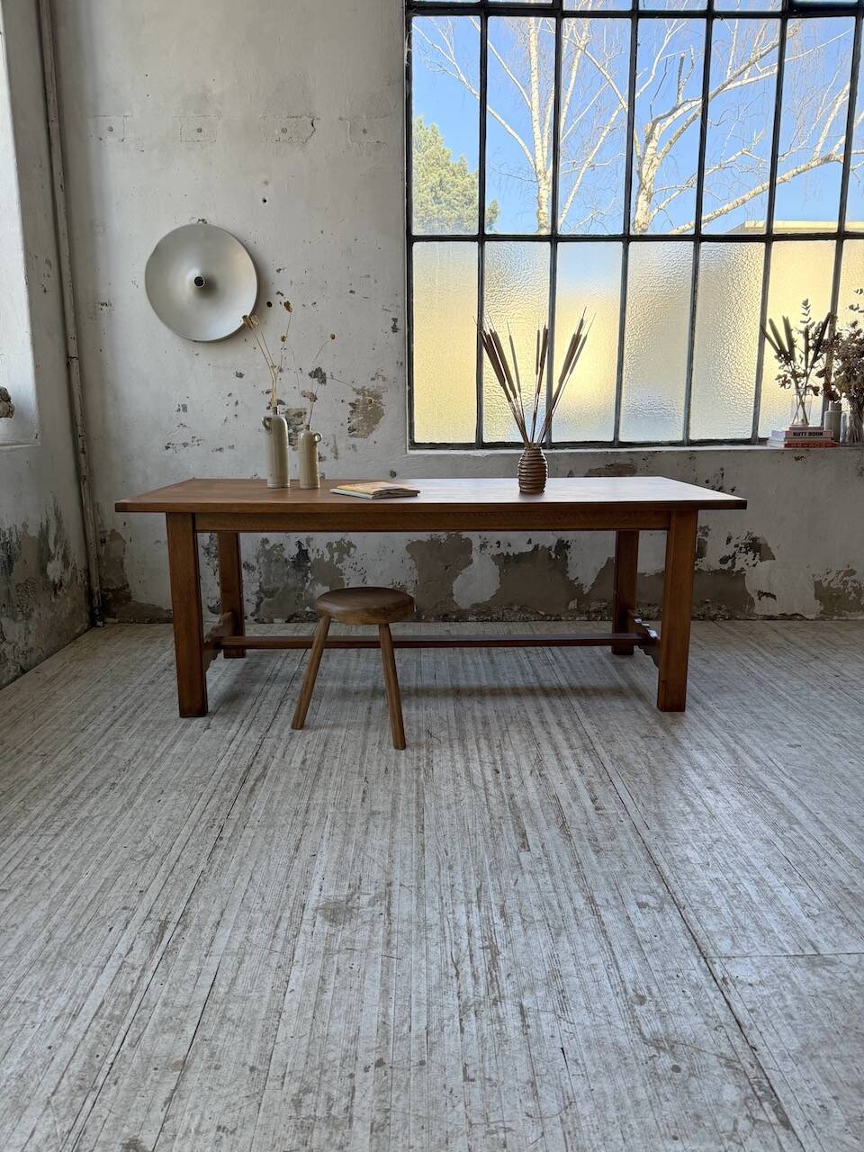2m oak farmhouse table