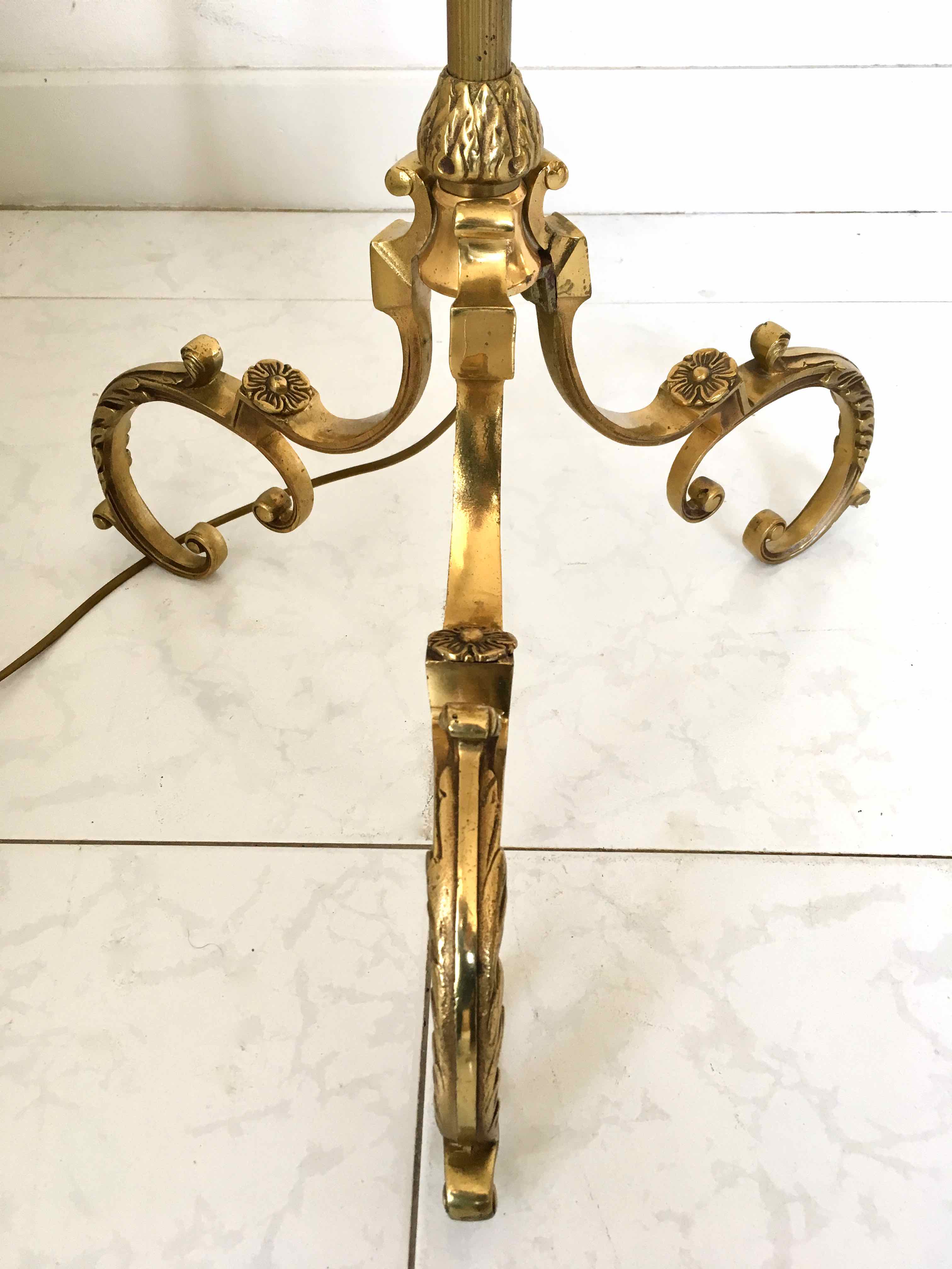 Brass floor lamp 60s