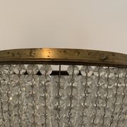 19th brass basket ceiling and beaded glass beads
