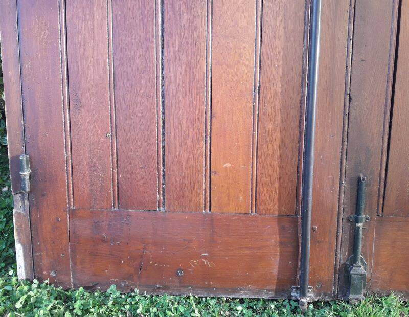 Double entrance door 227x142.2cm oak multi-point lock and frame